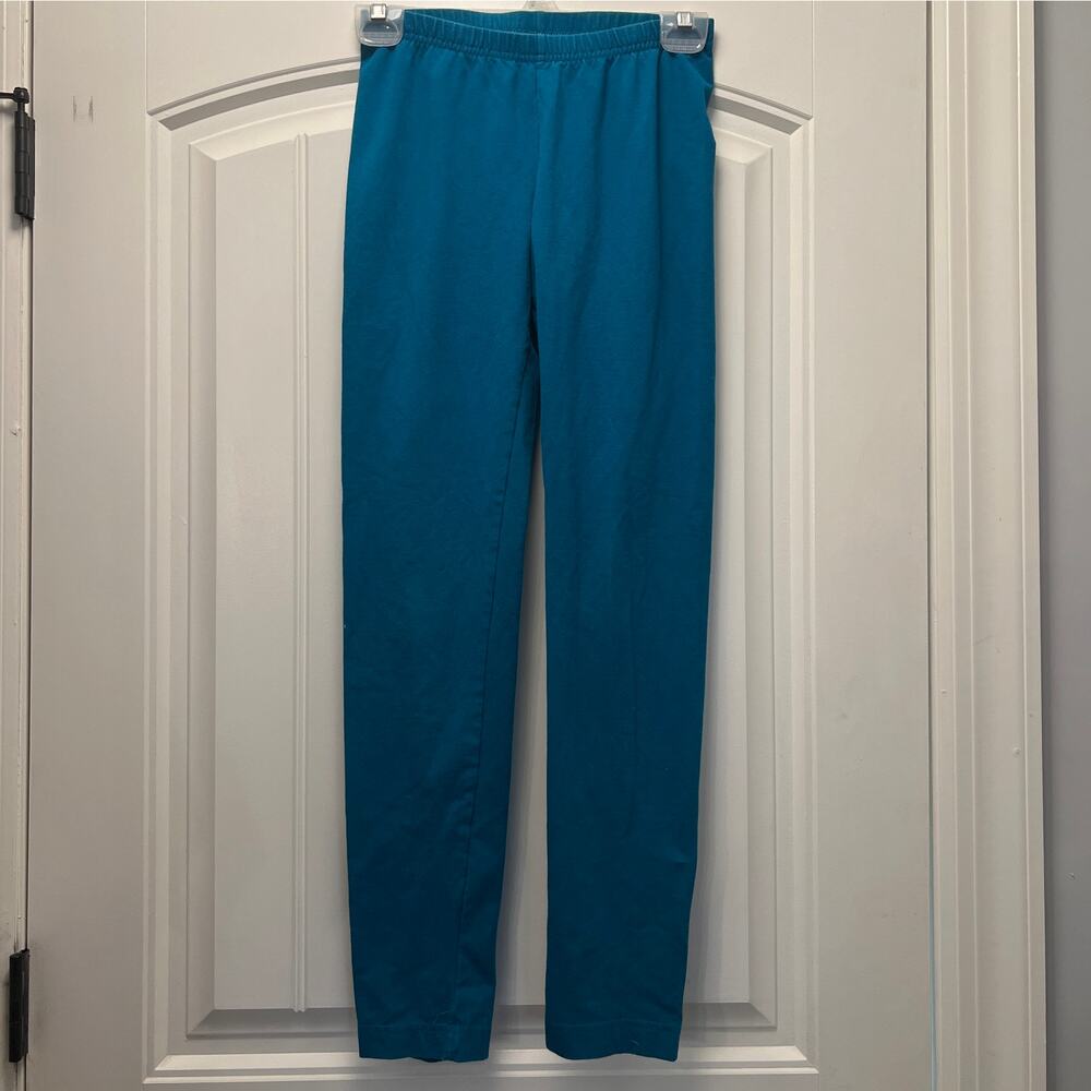 Hanna Anderson Girls Cotton‎ Pull On Ribbed Leggings Size 160 US 14-16 Green